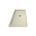 Redi Base® 32 In x 60 In Triple Curb Tileable Shower Pan Base with Center Drain