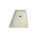 Redi Base® 32 In x 60 In Triple Curb Tileable Shower Pan Base with Center Drain