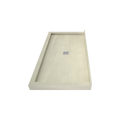 Redi Base® 32 In x 60 In Triple Curb Tileable Shower Pan Base with Center Drain