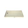 Redi Base® 32 In x 60 In Single Curb Tileable Shower Pan Base with Left Drain 13 In from Back Wall