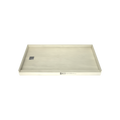 Redi Base® 32 In x 60 In Single Curb Tileable Shower Pan Base with Left Drain 15 In from Back Wall