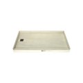 Redi Base® 32 In x 60 In Single Curb Tileable Shower Pan Base with Left Drain 15 In from Back Wall
