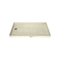 Redi Base® 32 In x 60 In Single Curb Tileable Shower Pan Base with Left Drain 15 In from Back Wall