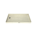 Redi Base® 32 In x 60 In Single Curb Tileable Shower Pan Base with Left Drain 15 In from Back Wall