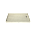 Redi Base® 32 In x 60 In Single Curb Tileable Shower Pan Base with Right Drain 13 In from Back Wall
