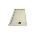 Redi Base® 32 In x 60 In Single Curb Tileable Shower Pan Base with Right Drain 13 In from Back Wall