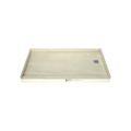 Redi Base® 32 In x 60 In Single Curb Tileable Shower Pan Base with Right Drain 13 In from Back Wall