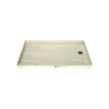 Redi Base® 32 In x 60 In Single Curb Tileable Shower Pan Base with Right Drain 15 In from Back Wall