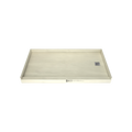 Redi Base® 32 In x 60 In Single Curb Tileable Shower Pan Base with Right Drain 15 In from Back Wall