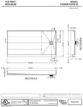 Redi Base® 32 In x 60 In Single Curb Tileable Shower Pan Base with Right Drain 15 In from Back Wall