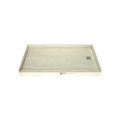 Redi Base® 32 In x 60 In Single Curb Tileable Shower Pan Base with Right Drain 15 In from Back Wall