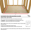 Redi Base® 32 In x 60 In Single Curb Tileable Shower Pan Base with Right Drain 15 In from Back Wall