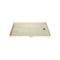 Redi Base® 32 In x 60 In Single Curb Tileable Shower Pan Base with Right Drain 15 In from Back Wall