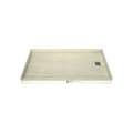 Redi Base® 33 In x 60 In Single Curb Tileable Shower Pan Base with Right Drain 15 In from Back Wall