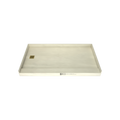 Redi Base® 34 In x 60 In Single Curb Tileable Shower Pan Base with Left Drain