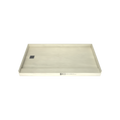 Redi Base® 34 In x 60 In Single Curb Tileable Shower Pan Base with Left Drain