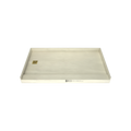 Redi Base® 34 In x 60 In Single Curb Tileable Shower Pan Base with Left Drain