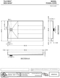 Redi Base® 34 In x 60 In Single Curb Tileable Shower Pan Base with Left Drain