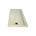 Redi Base® 34 In x 60 In Single Curb Tileable Shower Pan Base with Left Drain