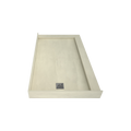 Redi Base® 34 In x 60 In Double Threshold Corner Tileable Shower Pan Base with Left Drain