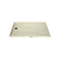 Redi Base® 34 In x 60 In Double Threshold Corner Tileable Shower Pan Base with Left Drain