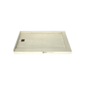 Redi Base® 34 In x 60 In Double Threshold Corner Tileable Shower Pan Base with Left Drain