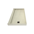 Redi Base® 34 In x 60 In Single Curb Tileable Shower Pan Base with Right Drain