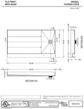 Redi Base® 34 In x 60 In Single Curb Tileable Shower Pan Base with Right Drain
