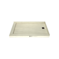 Redi Base® 34 In x 60 In Double Threshold Corner Tileable Shower Pan Base with Right Drain