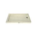 Redi Base® 34 In x 60 In Double Threshold Corner Tileable Shower Pan Base with Right Drain