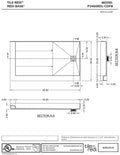 Redi Base® 34 In x 60 In Double Threshold Corner Tileable Shower Pan Base with Right Drain