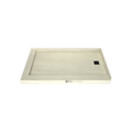 Redi Base® 34 In x 60 In Double Threshold Corner Tileable Shower Pan Base with Right Drain