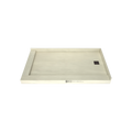 Redi Base® 34 In x 60 In Double Threshold Corner Tileable Shower Pan Base with Right Drain