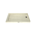 Redi Base® 34 In x 60 In Double Threshold Corner Tileable Shower Pan Base with Right Drain