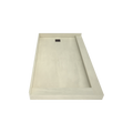 Redi Base® 34 In x 60 In Double Threshold Corner Tileable Shower Pan Base with Right Drain