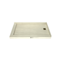 Redi Base® 34 In x 60 In Double Threshold Corner Tileable Shower Pan Base with Right Drain