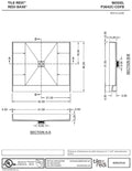Redi Base® 36 In x 42 In Single Curb Tileable Shower Pan Base with Center Drain