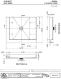 Redi Base® 36 In x 42 In Left Double Threshold Corner Tileable Shower Pan Base with Center Drain