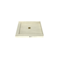 Redi Base® 36 In x 42 In Left Double Threshold Corner Tileable Shower Pan Base with Center Drain