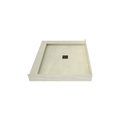 Redi Base® 36 In x 42 In Left Double Threshold Corner Tileable Shower Pan Base with Center Drain