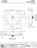 Redi Base® 36 In x 42 In Triple Curb Tileable Shower Pan Base with Center Drain