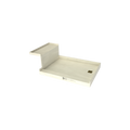 Base'N Bench® 36 In x 60 In Single Curb Tileable Shower Pan Base with Right Drain and Bench