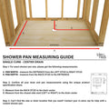 Redi Base® 36 In x 60 In Single Curb Tileable Shower Pan Base with Center Drain
