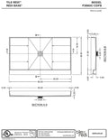 Redi Base® 36 In x 60 In Single Curb Tileable Shower Pan Base with Center Drain