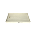 Base'N Bench® 36 In x 72 In Single Curb Tileable Shower Pan Base with Left Drain and Bench