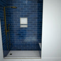 Base'N Bench® 36 In x 72 In Single Curb Tileable Shower Pan Base with Left Drain and Bench