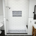 Base'N Bench® 36 In x 72 In Single Curb Tileable Shower Pan Base with Left Drain and Bench