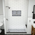 Base'N Bench® 36 In x 72 In Single Curb Tileable Shower Pan Base with Left Drain and Bench
