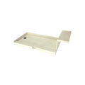 Base'N Bench® 36 In x 72 In Single Curb Tileable Shower Pan Base with Left Drain and Bench