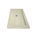 Redi Base® 36 In x 66 In Triple Curb Tileable Shower Pan Base with Center Drain
